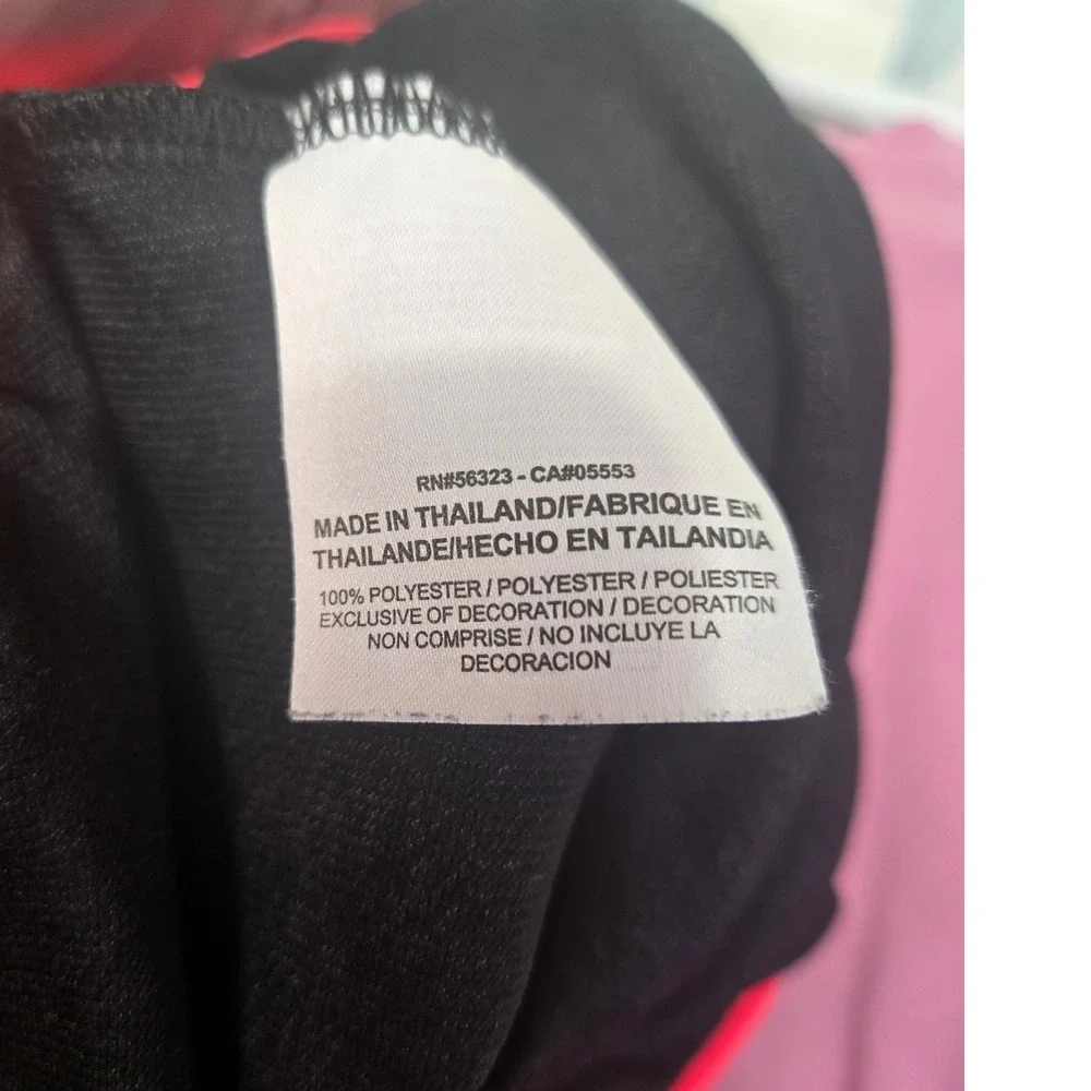 Nike‎ Dri-Fit Shorts Womens XL Dark Gray Pink Waistband Athletic Stretch Flaw